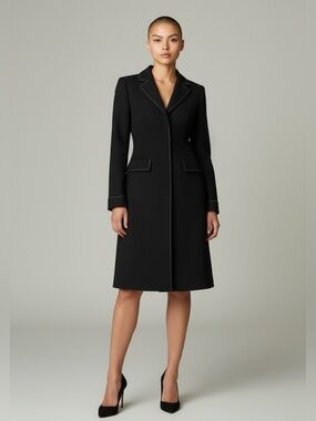 Amanda Smith Black Dress Long jacket